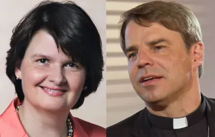 Maria Flachsbarth, MdB und Bischof Stefan Oster. / Laurence Chaperon / Wikimedia (CC BY-SA 3.0 de) // EWTN.TV