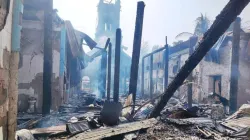 Zerstörte Kirche in Myanmar / Radio Veritas Mandalay