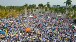 Hoffnung auf ein Ende der Gewalt und Gerechtigkeit für ihr Land: Die Weihe Nicaraguas an das Unbefleckte Herz Mariens am 28. April 2018 in Managua. / Erzbistum Managua / Facebook