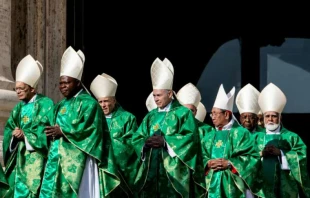 Papst Franziskus feiert die Messe auf dem Petersplatz zur Eröffnung der 15. Ordentlichen Generalversammlung der Bischofssynode am 3. Oktober 2018.  / CNA Deutsch