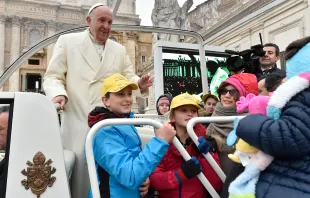 Papst Franziskus bei der Generalaudienz am 14. Februar 2018. / Vatican Media