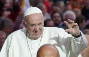 Papst Franziskus begrüßt Gläubige beim "Family Festival" in Dublin am 25. August 2018 / Rudolf Gehrig / EWTN.TV