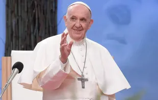 Papst Franziskus bei der Begegnung mit Jugendlichen in Kaschau (Kosice) am 14. Februar 2021. / Vatican Media