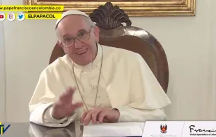 Papst Franziskus in seiner Videobotschaft / Twitter (Screenshot)