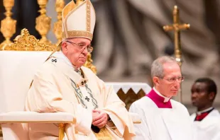 Papst Franziskus bei der Messe zu Epiphanie im Petersdom am 6. Januar 2018 / CNA / Daniel Ibanez