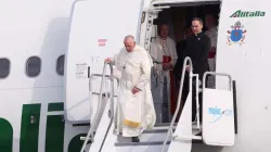 Papst Franziskus bei der Ankunft in Panama am 23. Januar 2019 (Ortszeit) zum Besuch des Weltjugendtages / Daniel Ibanez / CNA Deutsch