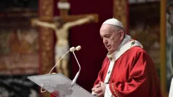 Papst Franziskus predigt im Petersdom am Pfingstsonntag, 31. Mai 2020 / Vatican Media / CNA Deutsch