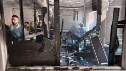 Feuer in der koptisch-orthodoxen Kirche Abu Sefein in Ägypten am 14. August 2022 / ACI MENA