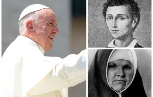 Papst Franziskus und die Seligen: Nunzio Sulprizio und Maria-Katharina Kasper / Wikimedia / Gemeinfrei (2) // CNA Deutsch / Daniel Ibanez