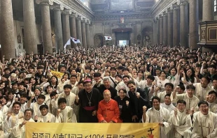 Pilger aus Südkorea in der Basilika San Crisogono in Trastevere / Courtney Mares / CNA