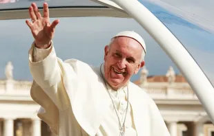 Papst Franziskus bei der Generalaudienz auf dem Petersplatz am 3. Februar 2016.  / CNA/Daniel Ibanez