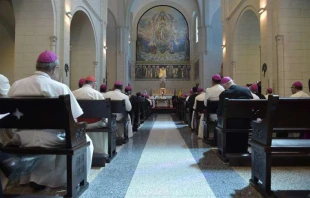 Papst Franziskus spricht zu Bischöfen aus Zentralamerika in der Kirche des heiligen Franz von Assisi in Panama-Stadt am 24. Januar 2019 / Vatican Media / CNA Deutsch