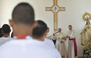 Papst Franziskus spricht zu jungen Häftlingen in Panama am 25. Januar 2019 / Vatican Media / CNA Deutsch