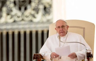 Papst Franziskus bei der Generalaudienz am 14. März 2018 / Daniel Ibanez / CNA Deutsch