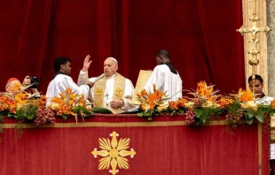 Papst Franziskus beim Ostersegen am 21. April 2019 / Daniel Ibanez / CNA Deutsch