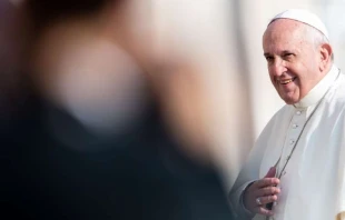 Papst Franziskus auf dem Petersplatz am 2. Oktober 2019 / Daniel Ibanez / CNA Deutsch