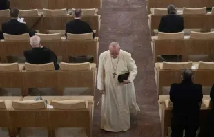 Papst Franziskus bei Fastenexerzitien mit der Römischen Kurie / Vatican Media