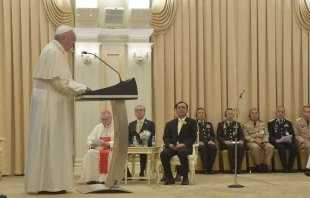Die Rede von Papst Franziskus in Bangkok war die erste seiner Thailandreise.   / Vatican Media