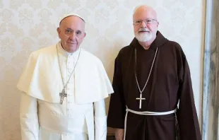 Papst Franziskus und Kardinal Sean O'Malley im Vatikan am 19. April  2018 / Vatican Media