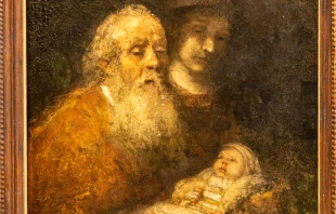 Rembrandt: Simeon mit dem Jesuskind auf den Armen / gemeinfrei
