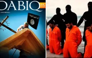 Die Publikation "Dabiq" des IS - im Februar 2015 enthauptete Christen  / ACI Prensa