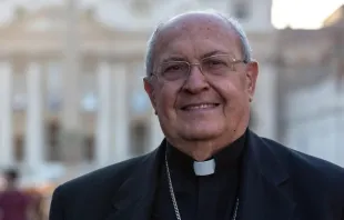 Kardinal Leonardo Sandri, Präfekt der Kongregation für die Ostkirchen, auf dem Petersplatz, 10. Oktober 2019 / Daniel Ibáñez / ​CNA Deutsch 