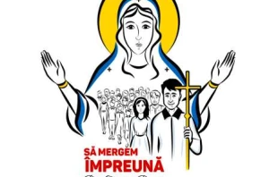 Das Logo der Reise von Papst Franziskus nach Rumänien. Er wird vom 31. Mai bis 2. Juni im Land sein. / Presseamt des Heiligen Stuhls