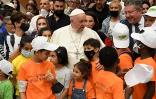 Papst Franziskus bei der Generalaudienz-Veranstaltung im Vatikan am 22. September 2021 / Vatican Media