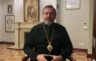 Erzbischof Swiatoslaw Schewtschuk in einer Videobotschaft am 30. März 2022  / facebook.com/head.ugcc.
