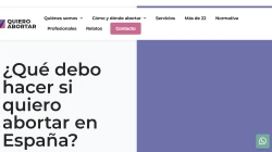 Die linke Regierung Spaniens hat eine neue Website namens „quieroabortar.org” (zu Deutsch: „Ich will abtreiben”) gestartet. / Screenshot