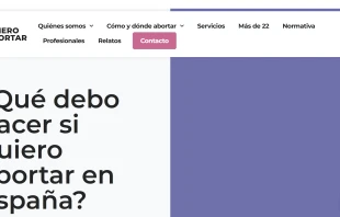 Die linke Regierung Spaniens hat eine neue Website namens „quieroabortar.org” (zu Deutsch: „Ich will abtreiben”) gestartet. / Screenshot