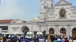 Rettungswagen vor St. Antonius in Kochchikade, Colombo am 21. April 2019  / Ishara S.