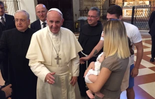 Papst Franziskus in Assisi. / CNA/Angela Ambrogetti