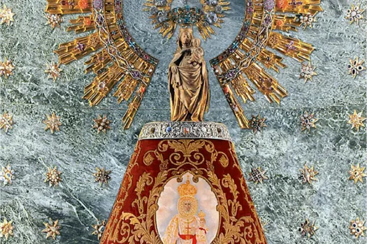 Das Gnadenbild Unserer Lieben Frau auf dem Pfeiler.   / Cabildo Metropolitano de Zaragoza.