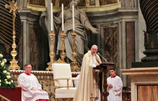 Papst Franziskus spricht im Petersdom beim Konsistorium am 19. November 2016. / CNA/Daniel Ibanez