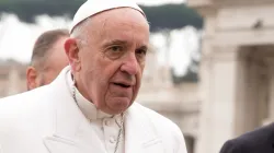 Papst Franziskus bei der Generalaudienz am 22. Februar 2017. / CNA/Daniel Ibanez
