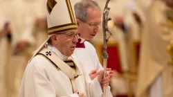 Papst Franziskus bei der Chrisam-Messe an Gründonnerstag, 29. März 2018 im Petersdom zu Rom. / CNA Deutsch / Daniel Ibanez
