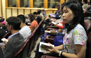 Junge Katholiken aus aller Welt am ersten Tag der Jugendsynode im Vatikan
 / Daniel Ibanez / CNA Deutsch