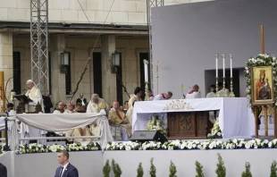 Papst Franziskus predigt in Sofia, Bulgarien am 5. Mai 2019 / Andrea Gagliarducci / CNA Deutsch