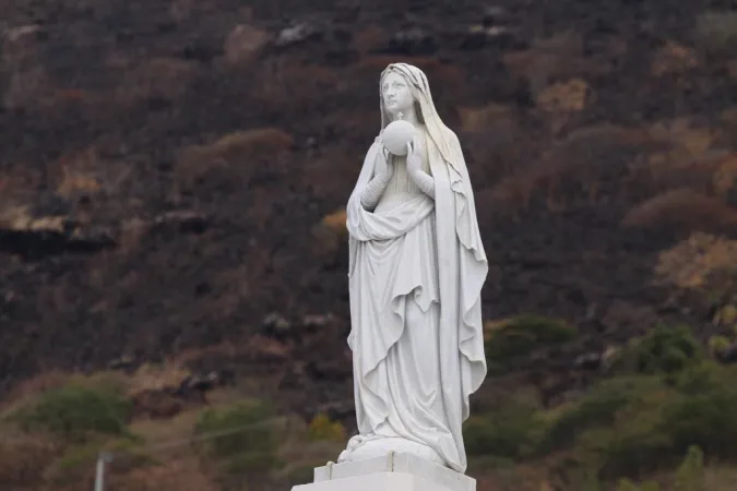 Die Friedenskönigin bei der Heiligen Messe mit Papst Franziskus auf Mauritius am 9. September 2019