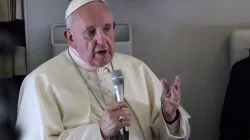 Papst Franziskus auf der "Fliegenden Pressekonferenz" am 10. September 2019 / Edward Pentin / CNA Deutsch