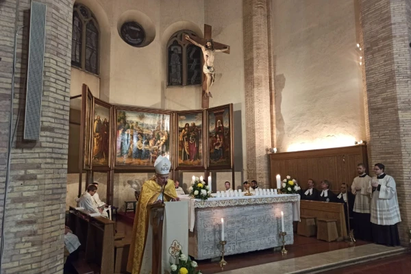 Kardinal Koch bei der Vesper in der Kirche am Campo Santo Teutonico, 1. November 2023 / Joanna Łukaszuk-Ritter