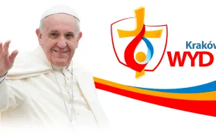 Das Logo des Weltjugendtages und sein prominentester Besucher, Papst Franziskus. / CNA/Weltjugendtag – Diözese Fort Worth (Texas)