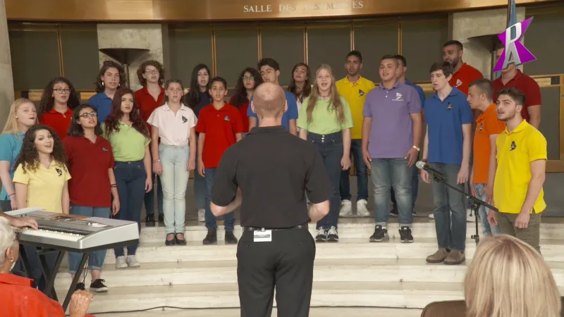 Der Jugendchor singt bei der UN in Genf